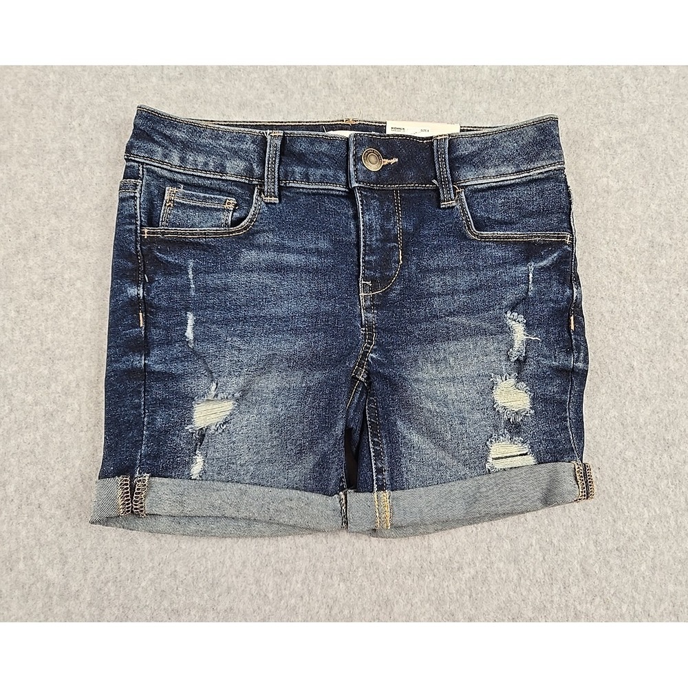 SO Jean Shorts Girls Size 8 Mid Rise Denim Favorite Short Distressed Jeans NWT